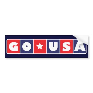 Go USA Bumpersticker Bumper Stickers