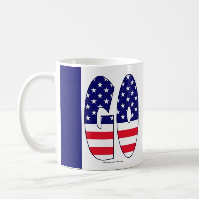 Go USA flag olympics team souvenir mug (Left)