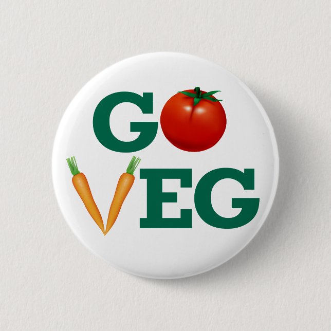 Go Veg Button (Front)