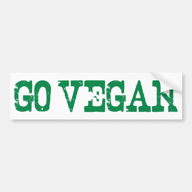 Go Vegan Bumper Sticker (Front)