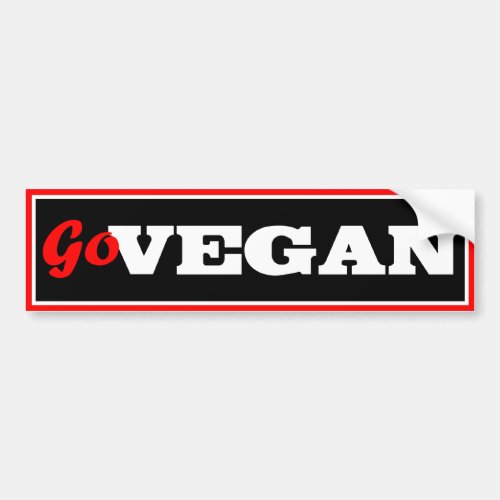 Go Vegan Bumper Sticker