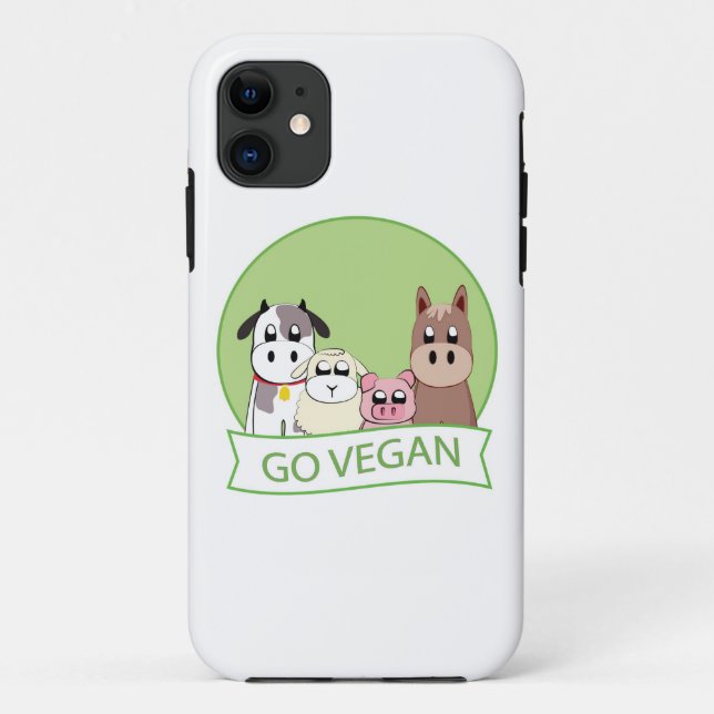 Go Vegan Case-Mate iPhone Case (Back)