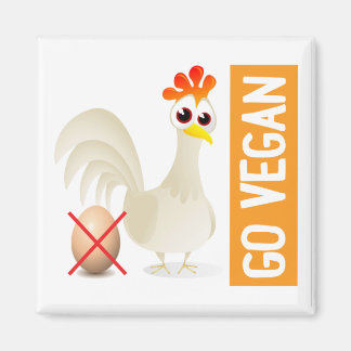 Go Vegan Chicken Magnet