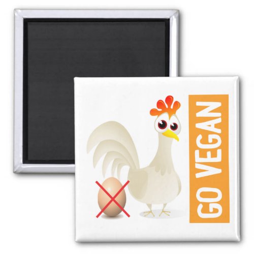 Go Vegan Chicken Magnet