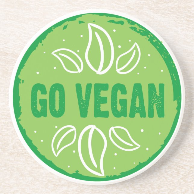 Go Vegan Coaster (Front)