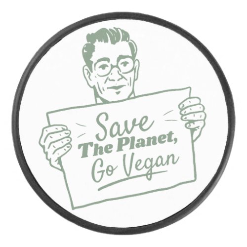 Go vegan ecology design hockey puck