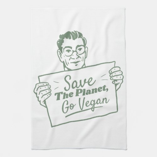 Go vegan ecology design kitchen towel