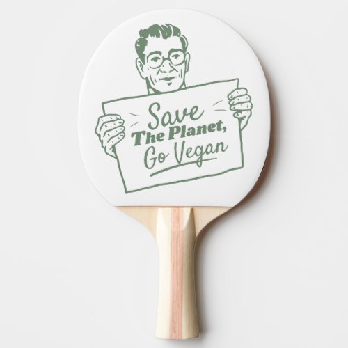 Go vegan ecology design ping pong paddle