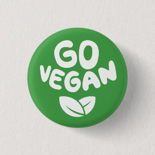 Go Vegan Green Button