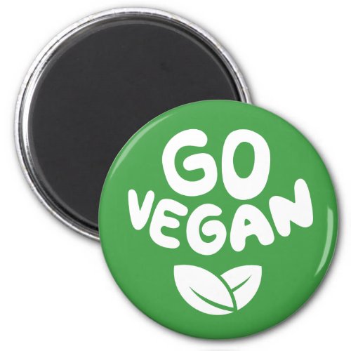 Go Vegan Green Magnet