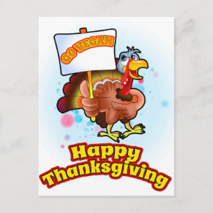 Go Vegan Happy Thanksgiving Postcard
