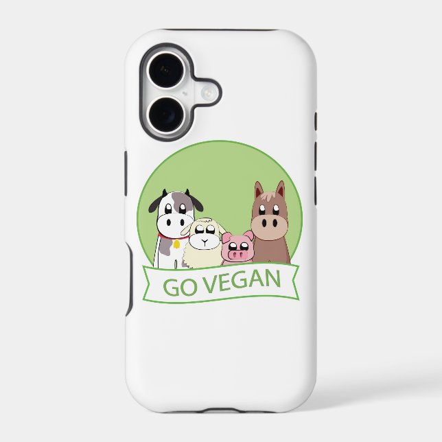 Go Vegan Iphone Case (Back)