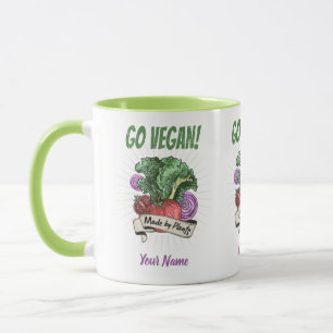 Go Vegan Made by Plants veggie vintage vegetarians Mug