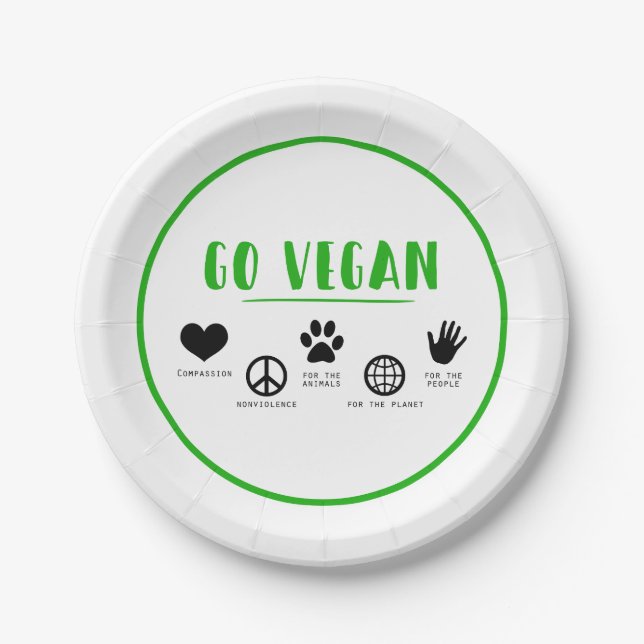 Go Vegan Paper Plates (Front)