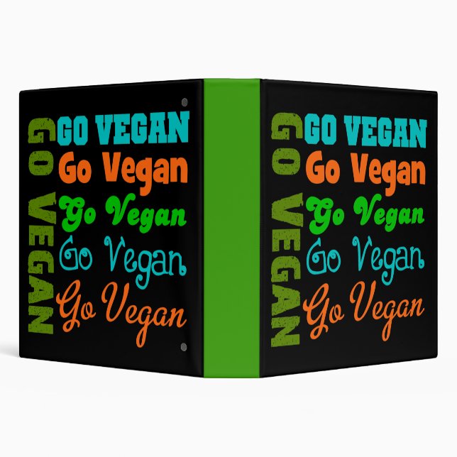 Go Vegan Recipe Book 3 Ring Binder (Background)