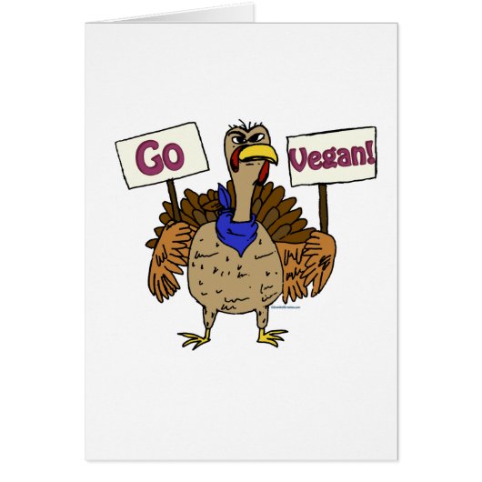 Go Vegan - Talking Turkey Cards (Front)