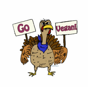 Go Vegan - Talking Turkey Cutout