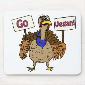 Go Vegan - Talking Turkey Mouse Pad