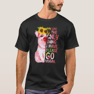 Go Vegan Vegan Vibes Plant Based Vegetarian T-Shirt