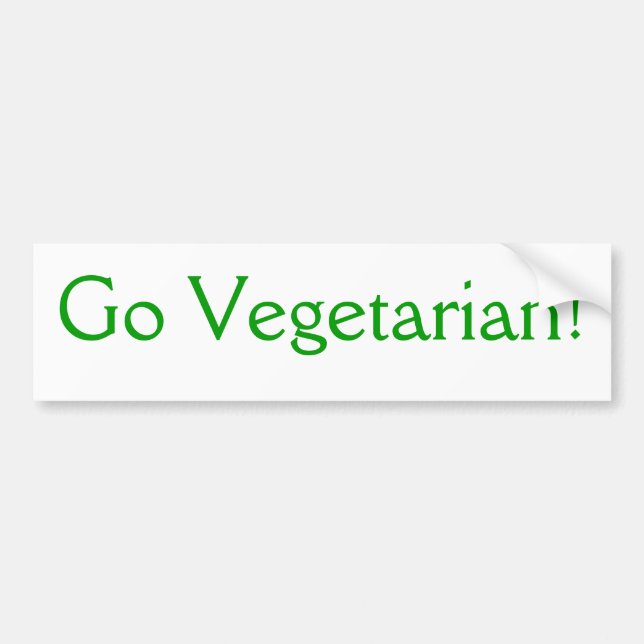 Go Vegetarian! Bumper Sticker (Front)