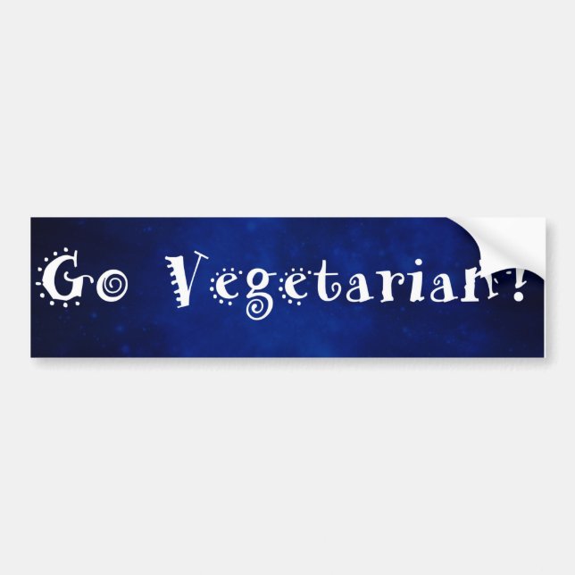 Go Vegetarian Bumper Sticker (Front)