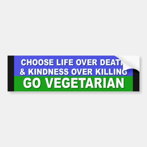 Go Vegetarian Bumper Sticker