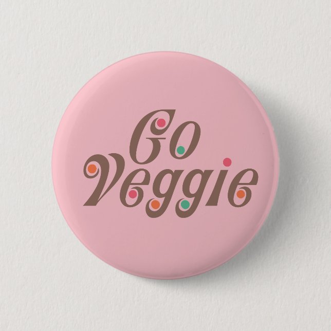 Go Veggie Button (Front)