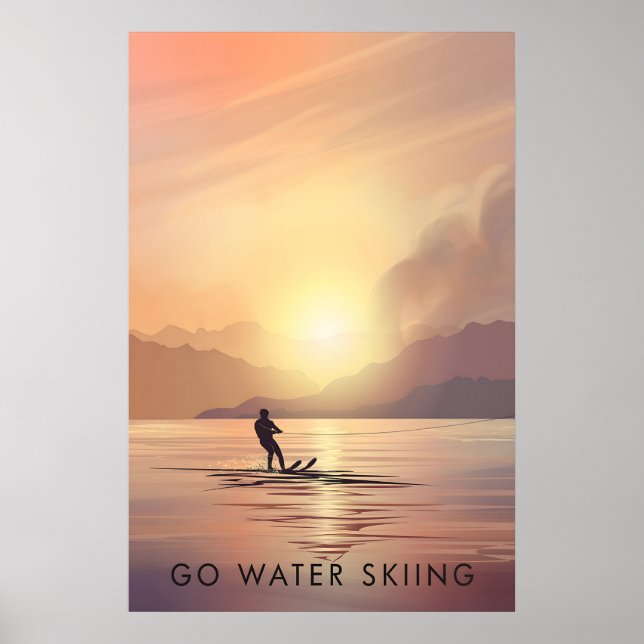 Go Water Skiing Travel Poster (Front)