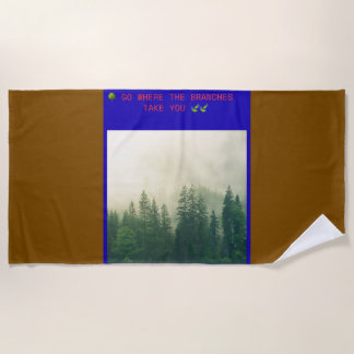 🌳 GO WHERE THE BRANCHES TAKE YOU 🍃 BEACH TOWEL
