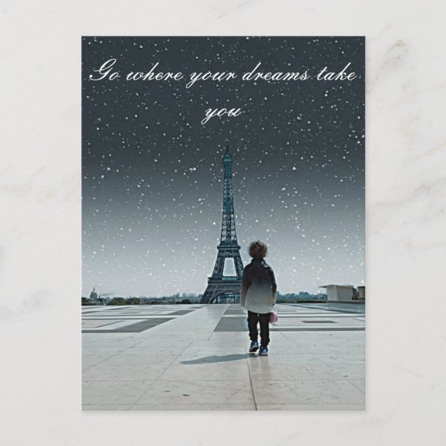 Go where your dreams take you postcard (Front)