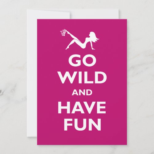 Go Wild Bachelorette Party Custom Invites