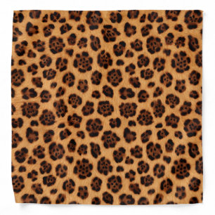 Go Wild Leopard Print Golden Brown Burnt Orange Bandana