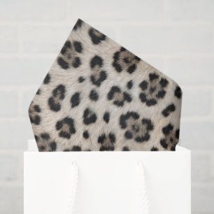 Go Wild Snow Leopard Warm Faux Fur Look Tissue Paper