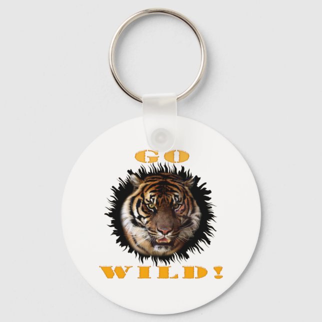 Go Wild Tiger Keychain (Front)