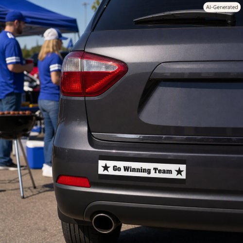 Go Winning Team Funny Sports Parody Graphic Bumper Sticker