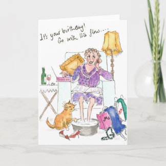 'Go with the Flow' birthday card