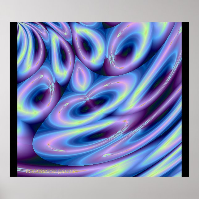 GO WITH THE FLOW!!! (Blue) Poster (Front)