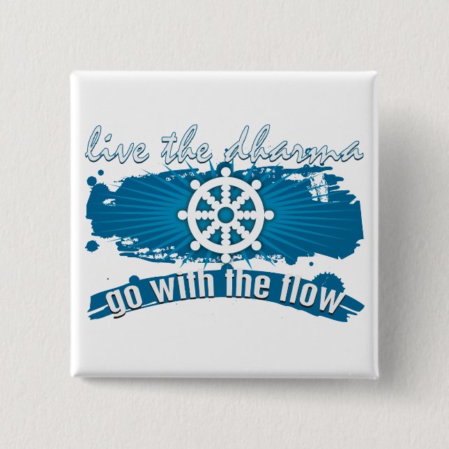 Go with the Flow Dharma Button (Front)