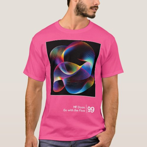 Go With the Flow Minimalist Style Graphic Design T_Shirt