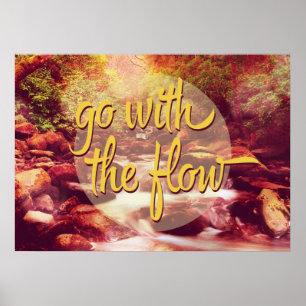 Go With The Flow River Poster