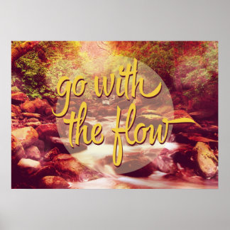 Go With The Flow River Poster