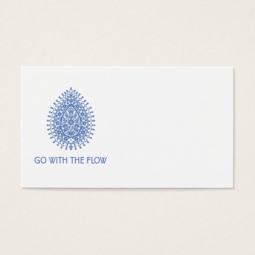 Go with The Flow Teardrop Business Card Template