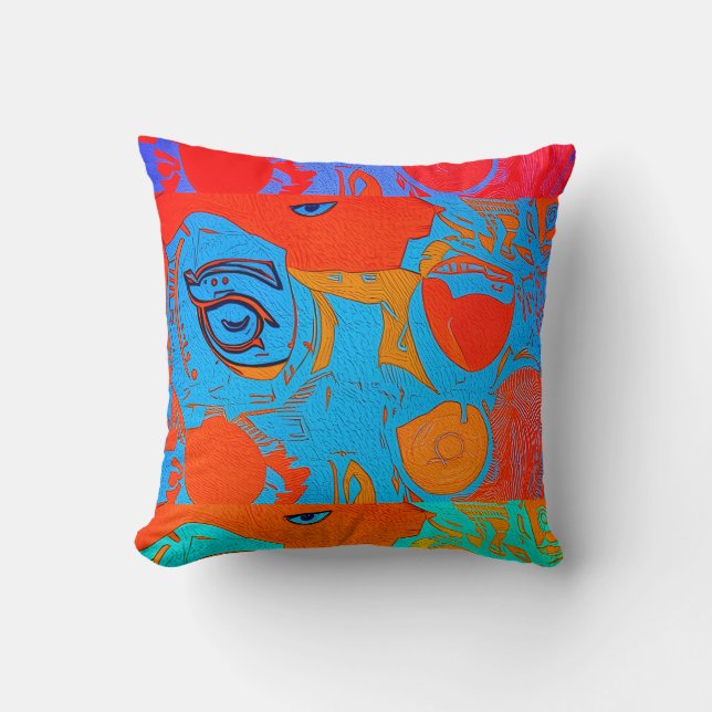 Go With The Flow Throw Pillow (Front)