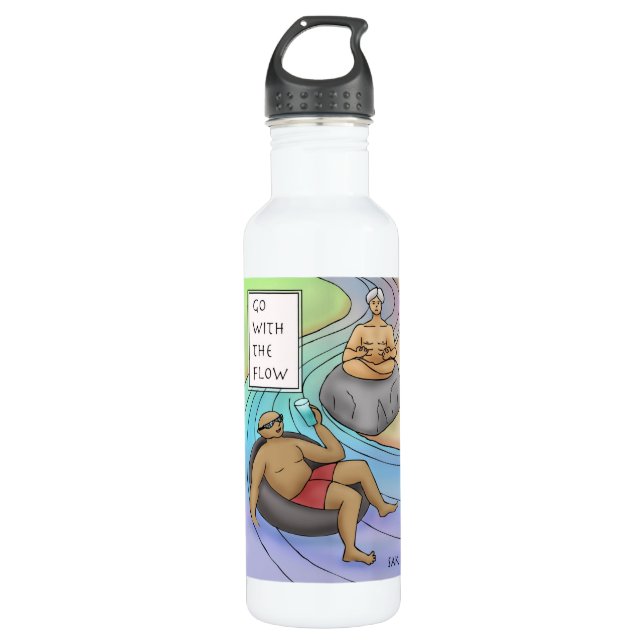 Go With The Flow Water Bottle (Front)