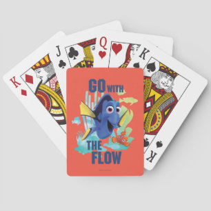 Go with the Flow Watercolor Graphic Playing Cards