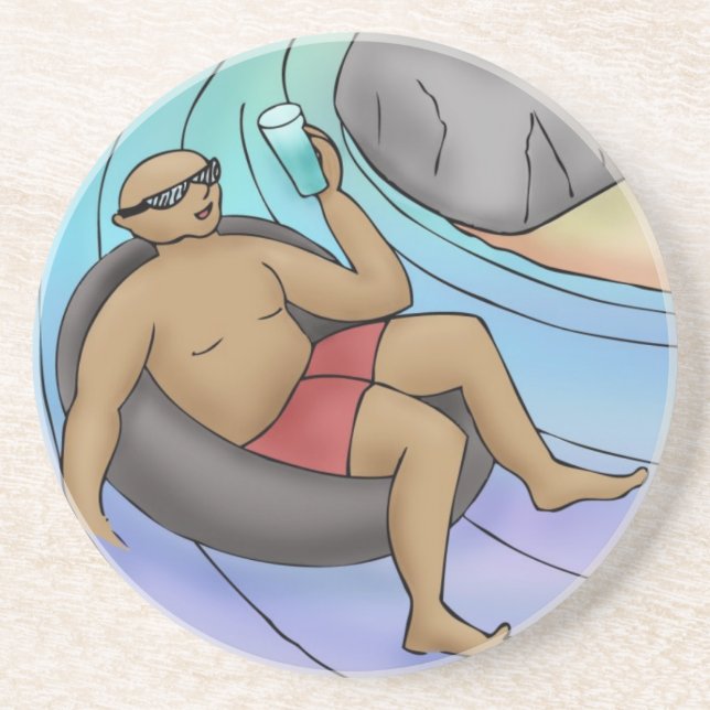 Go With The Flow with Rock Water Flower Essence Drink Coaster (Front)