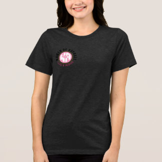 "Go with the Pink" Ladies Black T-Shirt Tri-Blend Shirt