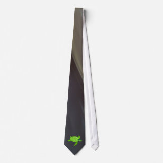 go with the waves-Green sea turtle-1 Neck Tie