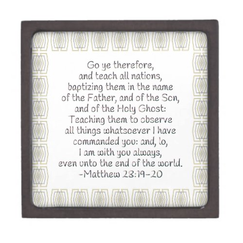 Go Ye Therefore and Teach All Nations Gift Box