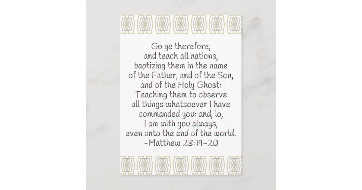 Go Ye Therefore And Teach All Nations